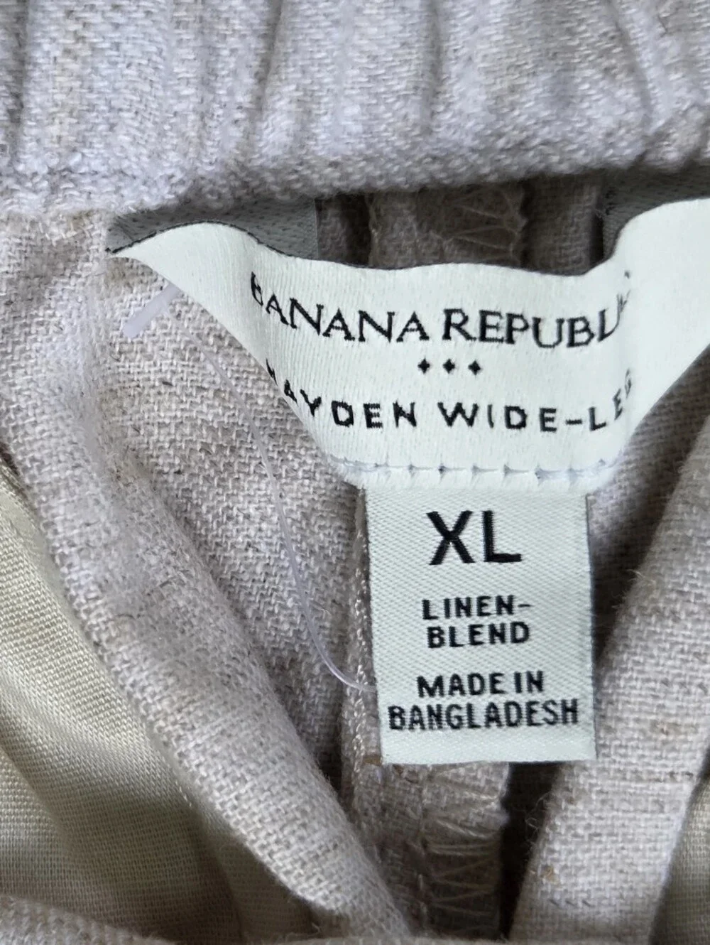 NWT Banana Republic Hayden Wide Leg High-Rise Linen Blend Pants Size-XL